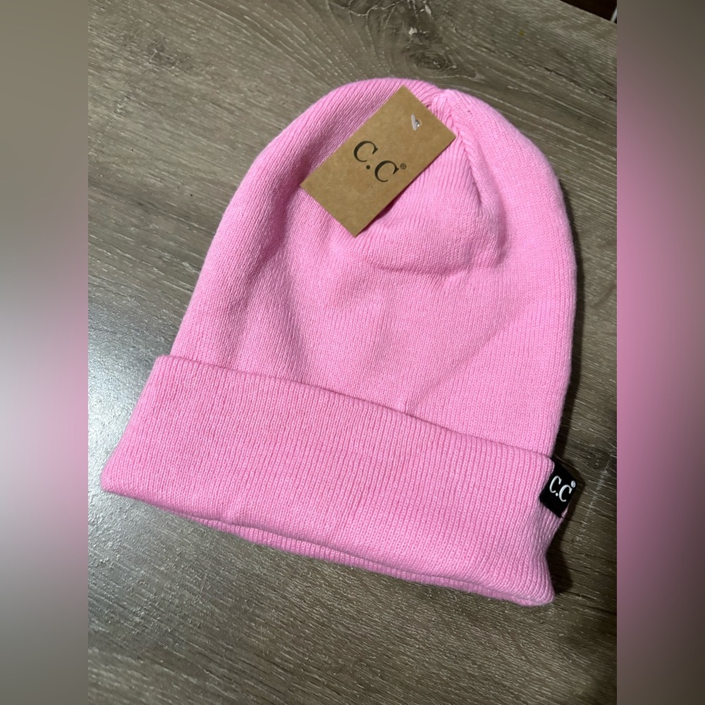C.C Pink Knit Beanie